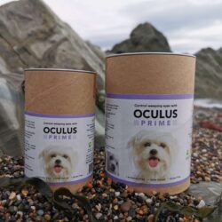 Oculus Prime for the control of weepy eyes in dogs